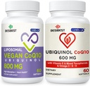 CoQ10 600mg 1PCS Bundle with 800mg Liposomal CoQ10 Ubiquinol Supplement 1PCS 2