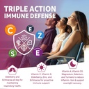 10 in 1 Immune Support Supplement Gummies, w/Echinacea, Elderberry Vitamin C and Zinc, Selenium, Vitamin D3 5000IU, Magnesium, Daily Immune Booster Multivitamin, for Antioxidant Bone Energy, 1 Pack 5