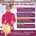 10 in 1 Immune Support Supplement Gummies, w/Echinacea, Elderberry Vitamin C and Zinc, Selenium, Vitamin D3 5000IU, Magnesium, Daily Immune Booster Multivitamin, for Antioxidant Bone Energy, 1 Pack 6