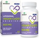 CoQ10 600mg 1PCS Bundle with 800mg Liposomal CoQ10 Ubiquinol Supplement 1PCS 6