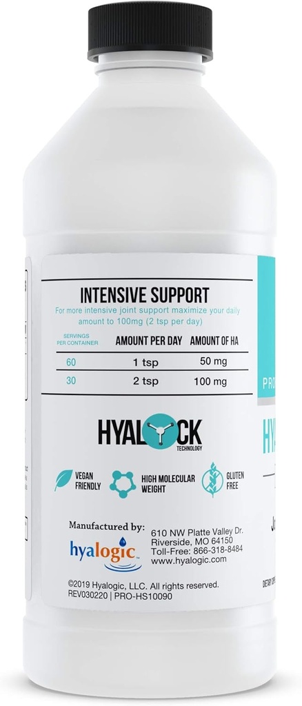 Hyalogic Professionals Series - Hyaluronic Acid Supplement for Whole Body Hydration - 100 mg Ingestible HA Liquid Supplement; Odorless, Tasteless & Preservative Free for Skin & Eyes - 10 oz 3