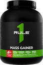 Rule 1 Mass Gainer - High-Calorie Weight Gain Formula with 1,220+ Calories, 250g+ Complex Carb Blend, 40g All-Whey Protein Per Serving (8 Servings, Strawberries & Crème) 2