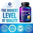 Omega 3 Fish Oil 2400 mg Supplement, Sustainably Sourced, Triple Strength Omega-3 Supplement Softgels, Brain Health Support, EPA & DHA Fish Oil Fatty Acids Supplements, Gluten & GMO Free, 60 Softgels 5