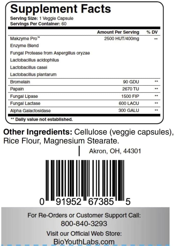 Labs Natural Digestive Enzymes & Probiotic Supplement for Adults, 360 Capsules - Nutritious Blend of Digestive Enzymes & Advantage Probiotic for Digestion & Digestive Health. 3