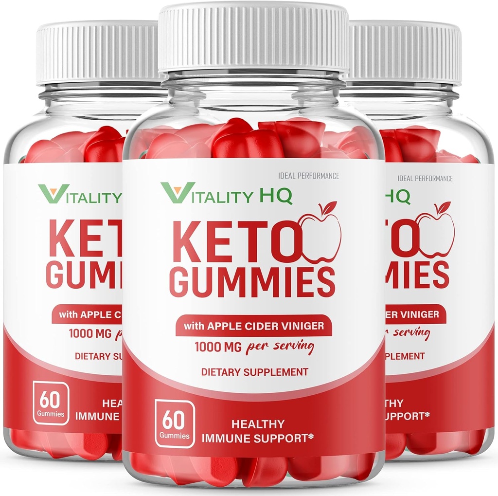 IDEAL PERFORMANCE (3 Pack) Vitality HQ Ketos Gummies Vitality Ketos ACV Gummies Vitality ACV Gummie Vitality Ketos Gummies (180 Gummies) 2