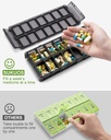 Sukuos Weekly Pill Organizer 7 Day 2 Times a Day, Quick Fill Daily Pill Box (AM PM), Extra Large Pill Cases for Vitamin/Fish Oil/Supplements, Arthritis Friendly, Easy to Clean 5