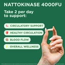 Yuve Nattokinase 4000 FU, Nattokinase Supplement for Cardiovascular Health Support - Natural Blood Thinner - Natokinase Enzyme from Natto Extract, Sugar-Free, Vitamin K Free - 60 Pills, Made in USA 3