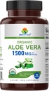 Brieofood Organic Aloe Vera 1500mg, 45 Servings, Vegetarian, Gluten Free, 90 Vegetarian Tablets 3