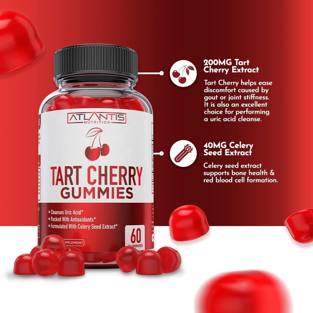 Atlantis Nutrition Tart Cherry 60 Gummies + Creatine 2-Pack (120 Gummies) 5