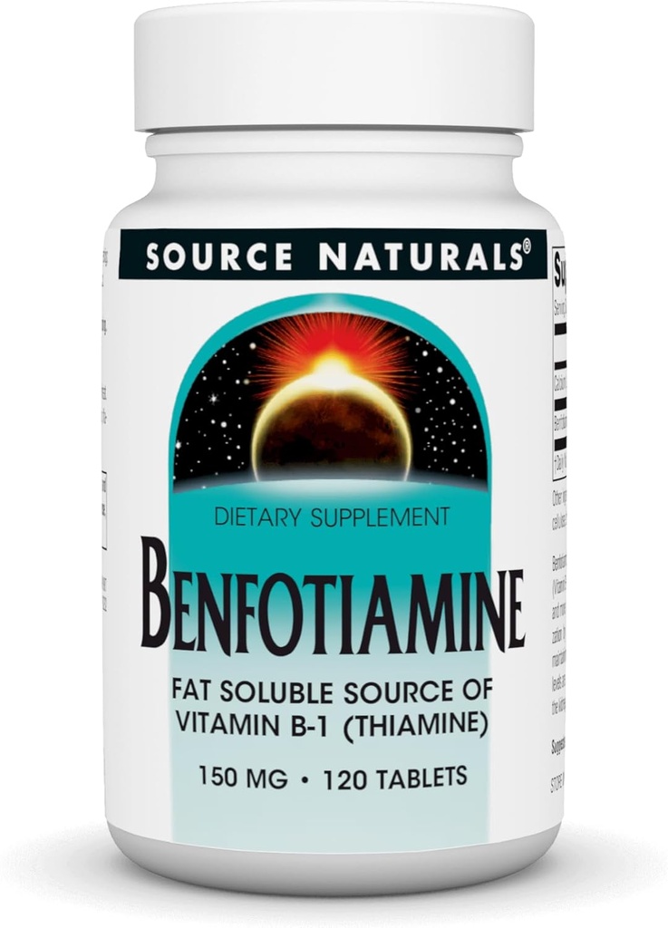 Source Naturals Benfotiamine, Fat Soluable Source of Vitamin B-1, 150 mg - 120 Tablets 2