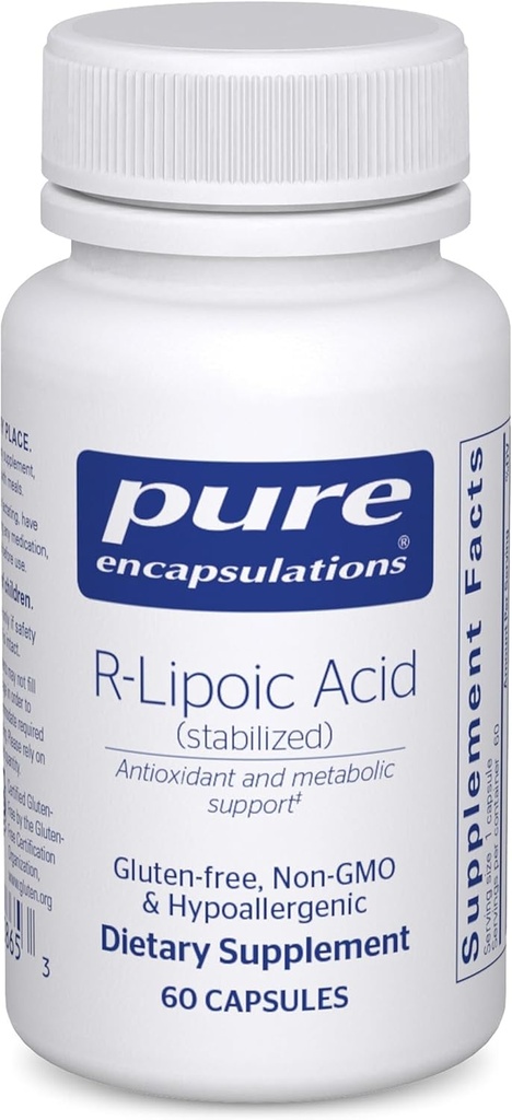 Pure Encapsulations R-Lipoic Acid (Stabilized) | Hypoallergenic Supplement with Enhanced Antioxidant Protection and Metabolic Support | 60 Capsules 2