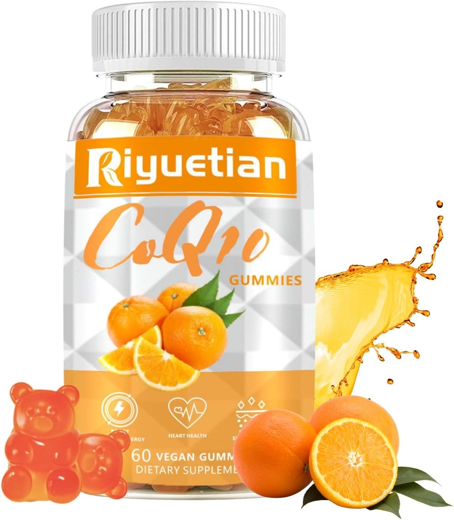 COQ10 Gummies - CoQ10 500mg + Omega-3 EPA/DHA + Magnesium Glycinate + Zinc Citrate, to Support Heart Health, Energy Production, Immune System & Mineral Absorption, 30 Servings 2