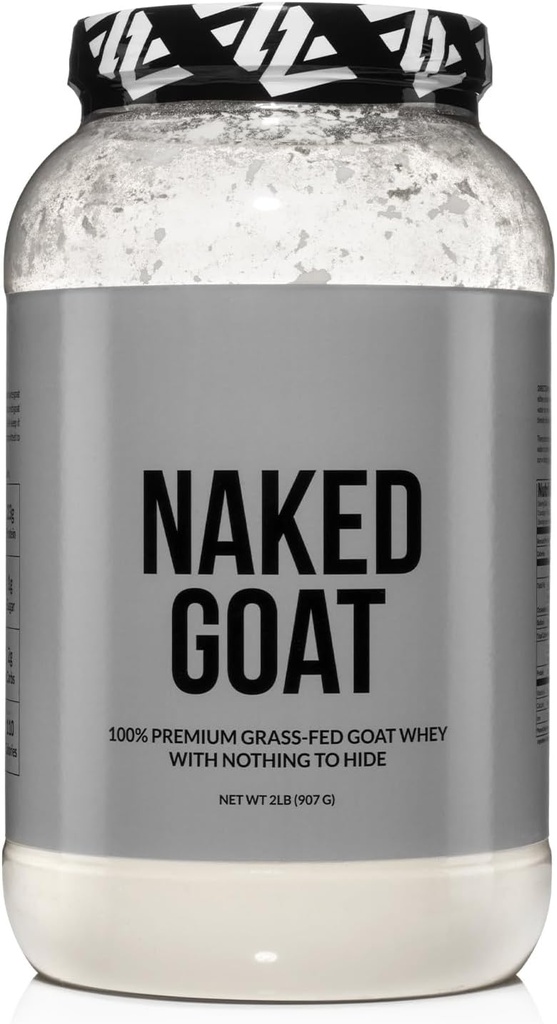 NAKED Goat - Pasture Fed Goat Whey Protein Powder from Small-Herd Wisconsin Dairies, 2Lb Bulk, GMO Free, Soy Free. Easy to Digest - All Natural - 23 Grams of Protein - 30 Servings 2