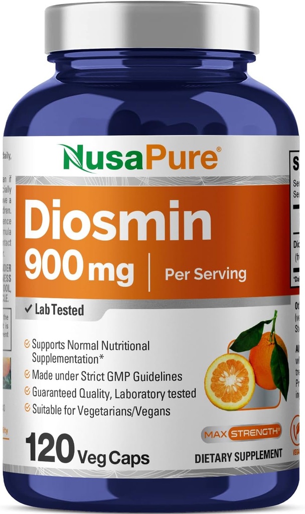 NusaPure Diosmin 900mg per Serving 120 Veggie Caps (Non-GMO, Vegan) 2
