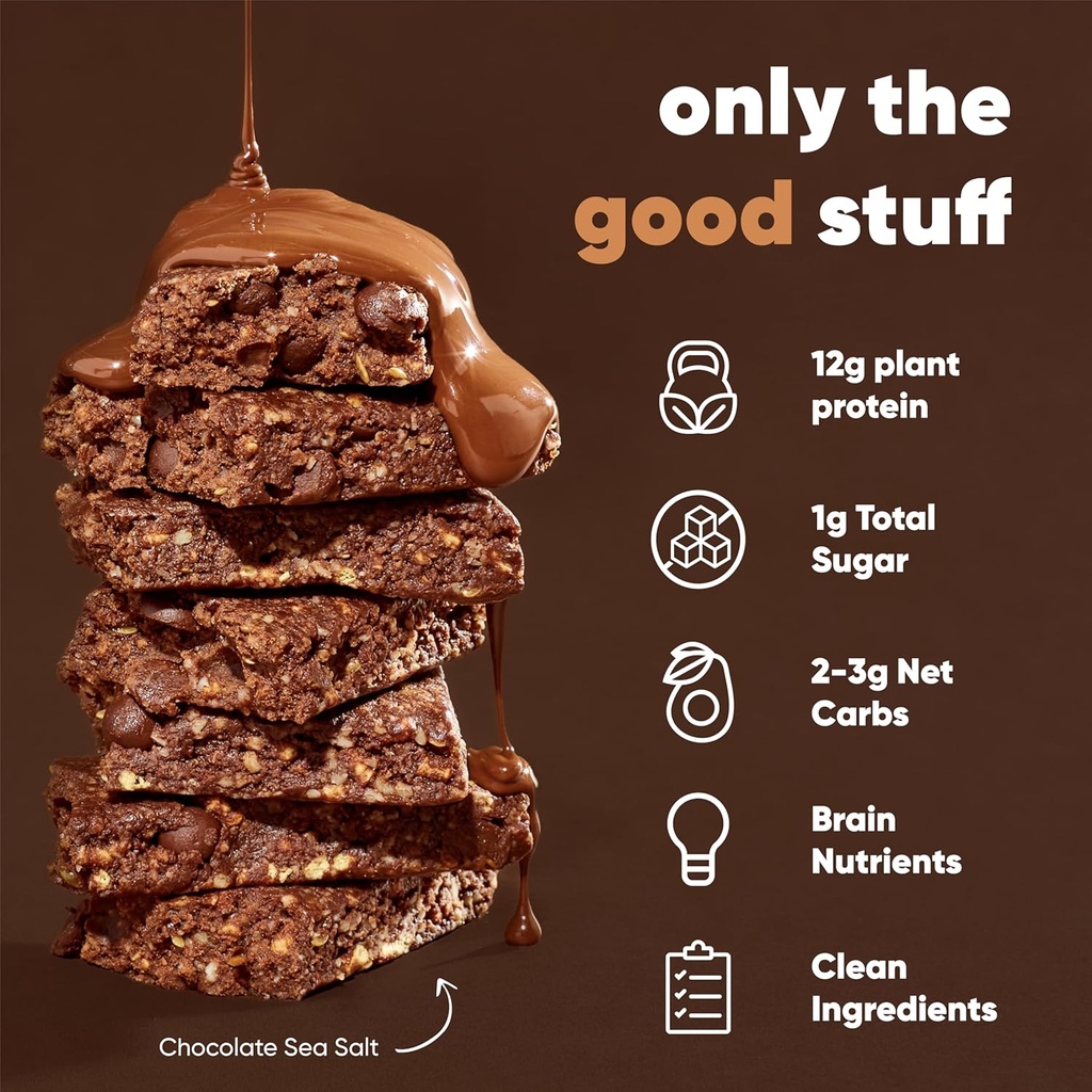 IQBAR Brain and Body Keto Protein Bars - 12 Count Chocolate Lovers Variety Low Carb, Vegan Bars & IQMIX Sugar Free Electrolyte Powder Packets - 8 Count Sampler Pack Keto Electrolytes with Lions Mane 5