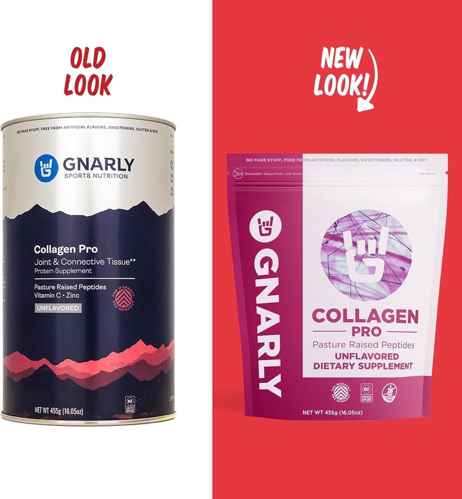 Gnarly Nutrition Collagen Peptides – Gnarly Collagen Pro with Vitamin C, Zinc & Copper – NSF Sport Certified, Protein Synthesis Vitamin Powder – Unflavored, 16.05 oz (30 Servings) 3