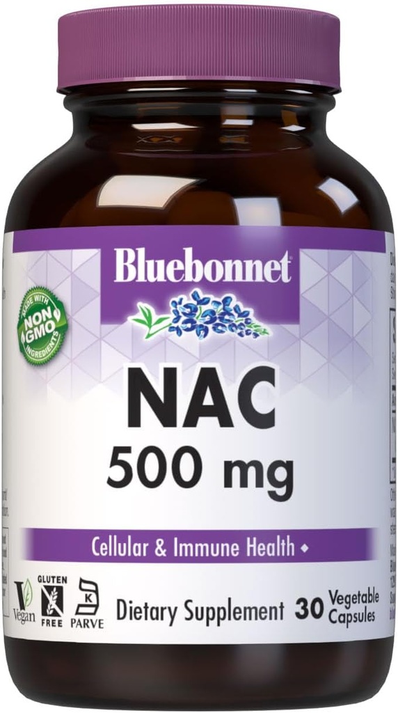 Bluebonnet NAC 500 mg Vitamin Capsules, 30 Count 2