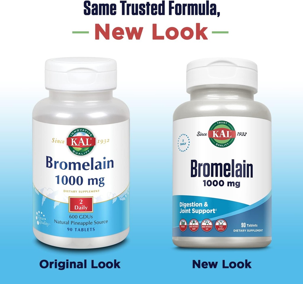 KAL Bromelain Tablets, 1000 mg, 90 Count 3