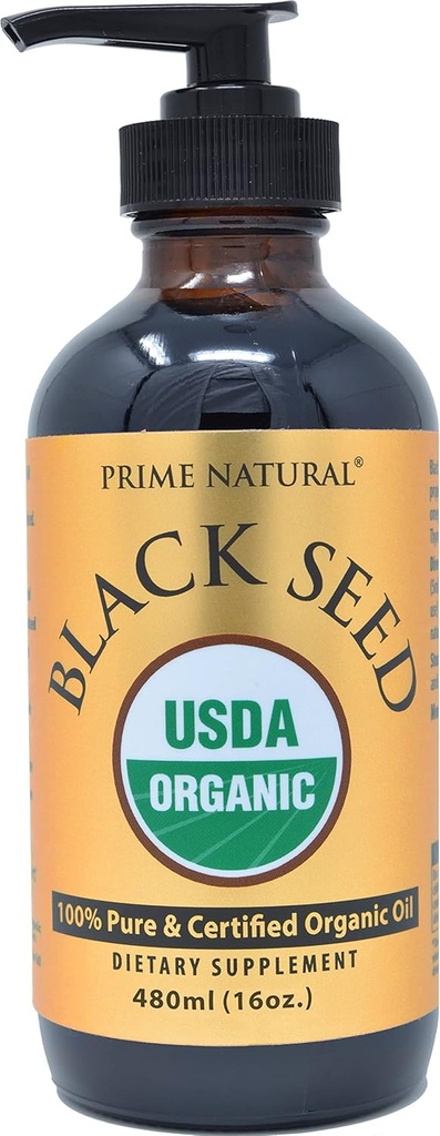 PRIME NATURAL Organic Black Seed Oil & Organic Castor Oil - 2 Oil Bundle - USDA Certified - Cold Pressed, Virgin, Unrefined, Vegan, No Preservatives 6