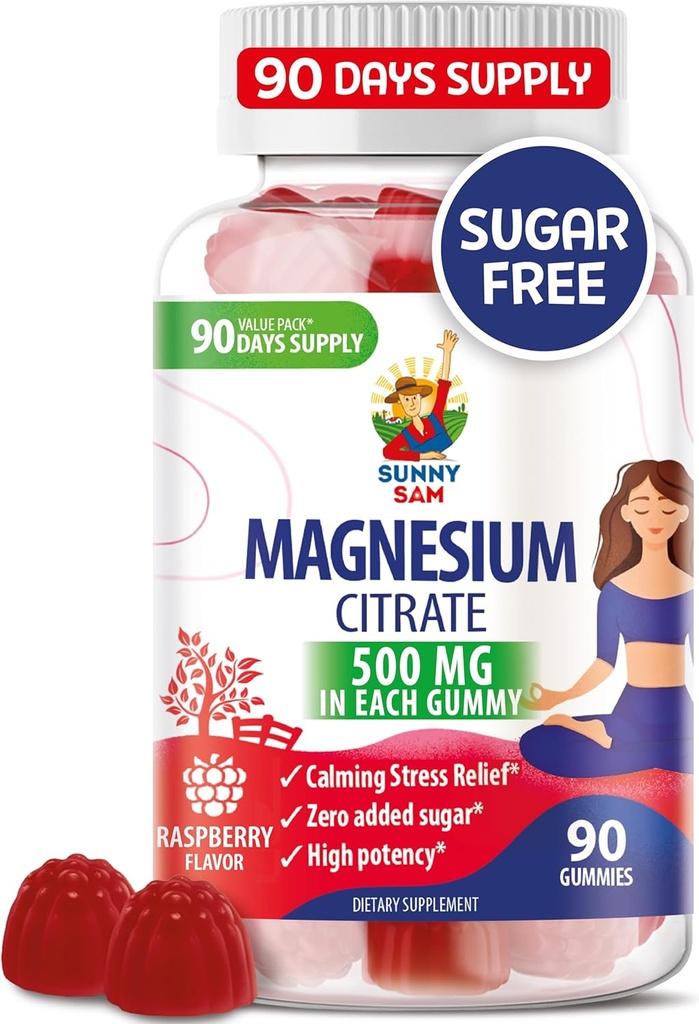 Magnesium Gummies for Kids & Adults - 500mg - Calm Magnesium Chews - Magnesium Citrate Chewable Supplement for Mood & Muscle Support 2
