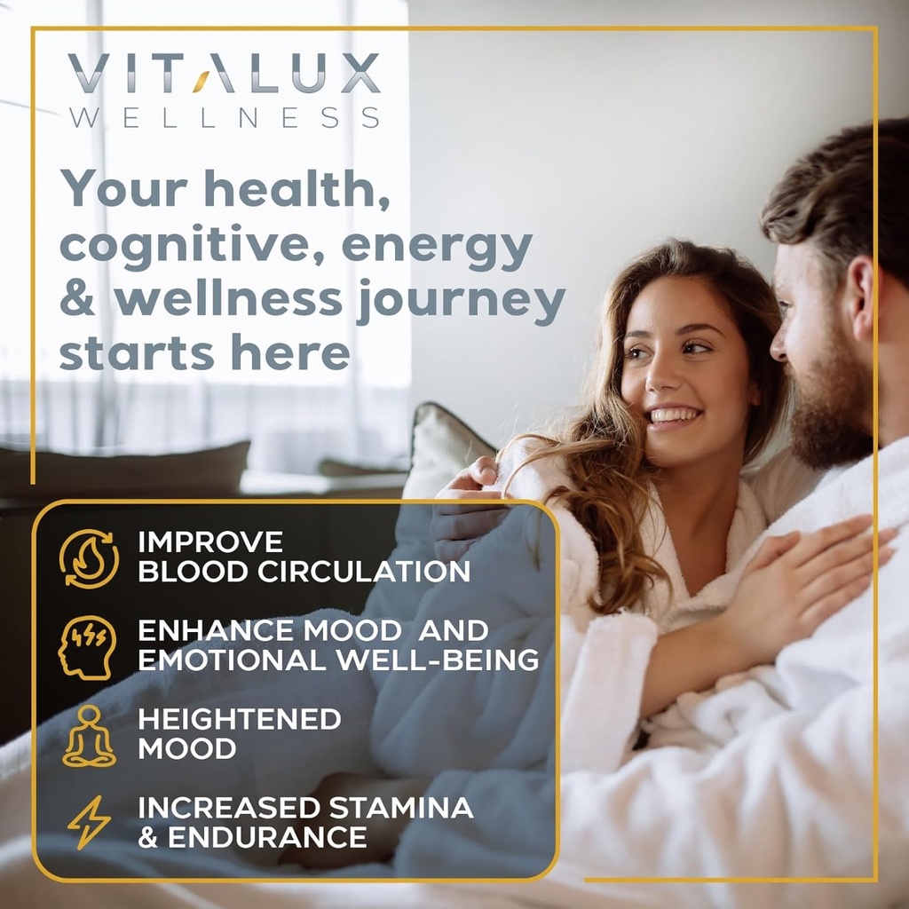 VITALUX || #1 Rated Premium Women's 9-in-1 Horny Goat Weed || Female Health, Mood, Optimize Blood Flow | Ultra Dosed Formula w/ 8 Powerful Ingredients | 3rd Party Tested + USA Made - 60 Capsules 5