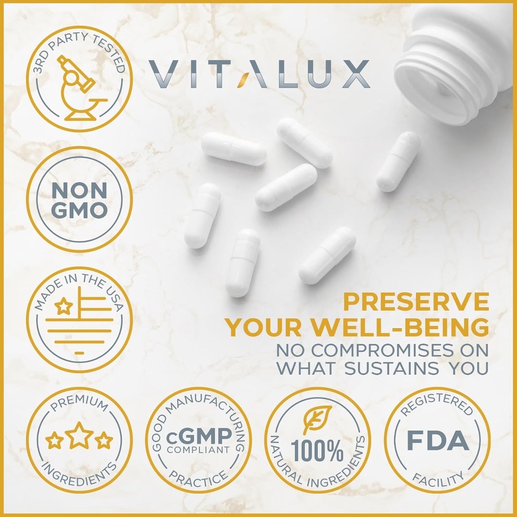 VITALUX || #1 Rated Premium Women's 9-in-1 Horny Goat Weed || Female Health, Mood, Optimize Blood Flow | Ultra Dosed Formula w/ 8 Powerful Ingredients | 3rd Party Tested + USA Made - 60 Capsules 6