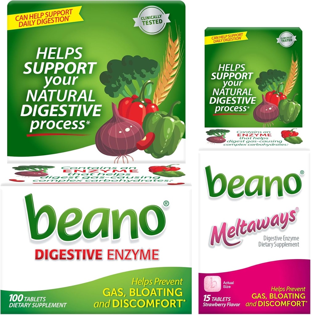 Beano Extra Strength 100ct & beano Strawberry Meltaways 15ct 2