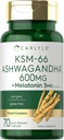 Carlyle KSM-66 Ashwagandha Capsules 600mg | 70 Count | with Melatonin 5mg | Potent Complex | Non-GMO, Gluten Free 2