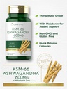 Carlyle KSM-66 Ashwagandha Capsules 600mg | 70 Count | with Melatonin 5mg | Potent Complex | Non-GMO, Gluten Free 4