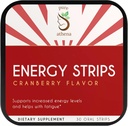Natural Energy Strips – Cranberry Green Tea Caffeine with L-Theanine & Vitamin B12 – Fast Dissolving Oral Strips for Focus, Endurance & Energy – Vegan, Sugar-Free, 30 Count 2
