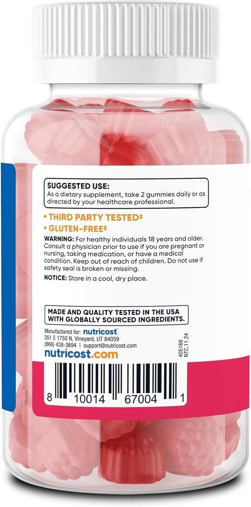 Nutricost Elderberry Gummies with Vitamin C & Zinc 90 Gummies - Gluten Free, Vegetarian 5