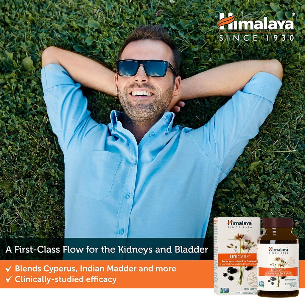 Himalaya UriCare – Herbal Kidney & Bladder Support with Shilajeet, Didymocarpus & Pasanabheda – Promotes Urinary Tract Health & Comfortable Urine Flow – Non-GMO, Gluten-Free, Vegetarian – 120 Capsules 4