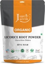 Just Jaivik 100% Organic Licorice Root Powder - 227 gm / 0.5 lb Mulethi | Glycyrrhiza Glabra/Yastimadu | May Enhance Gut, Respiratory & Digestive Wellness | USDA Organic Certified Herb 2