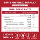 CoQ10-400mg-Softgels with PQQ & Omega 3, Maximum Absorption Coenzyme Q10, Powerful Antioxidant for Heart Health & Energy Production, 120 Count, Non-GMO 3