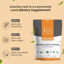 Just Jaivik 100% Organic Licorice Root Powder - 227 gm / 0.5 lb Mulethi | Glycyrrhiza Glabra/Yastimadu | May Enhance Gut, Respiratory & Digestive Wellness | USDA Organic Certified Herb 5