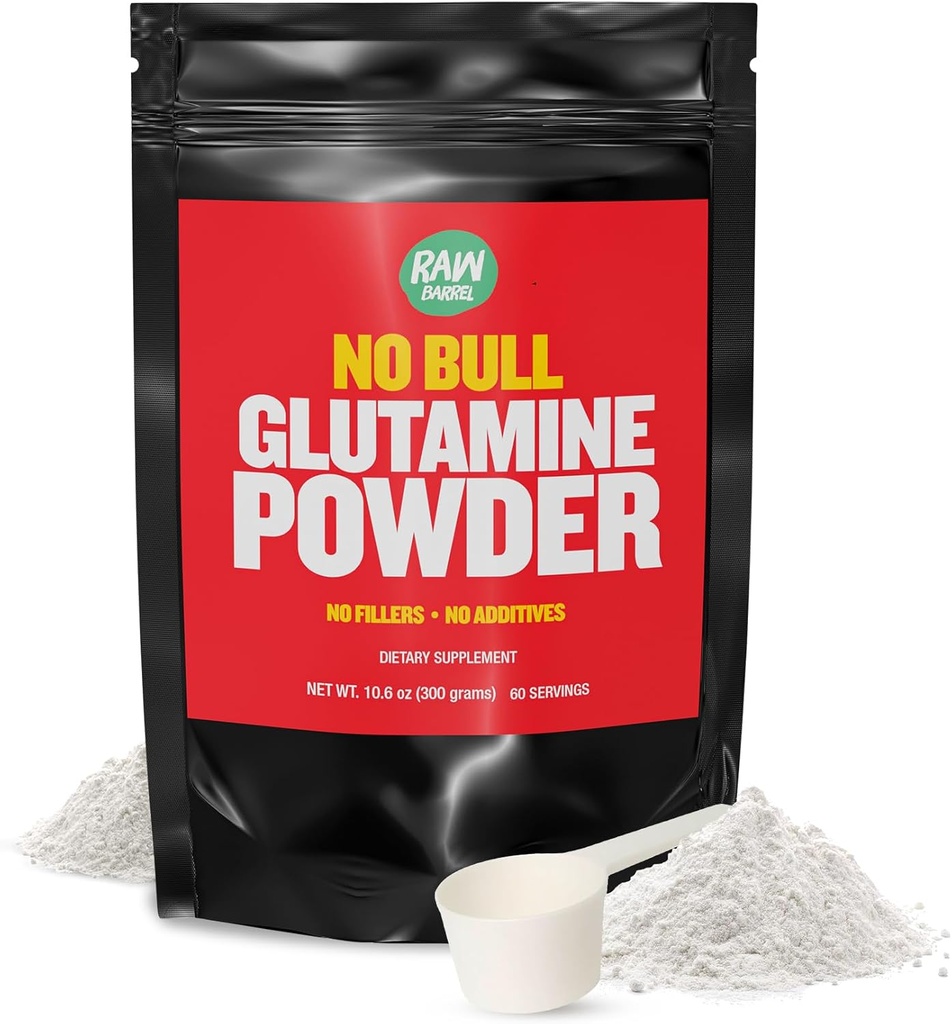 “No Bull” L-Glutamine Powder - Unflavored and Micronized Glutamine, Pure L Glutamine Powder, Non GMO, L Glutamine Supplement, Naturally Vegan, Vegetarian and Gluten Free, 300g 2