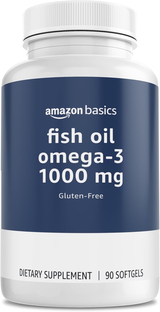 Basics Fish Oil Omega-3 1000 mg, 90 Softgels (1 per Serving), Gluten Free (Pack of 2) 2
