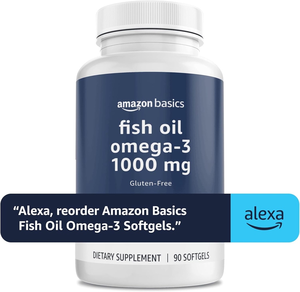 Basics Fish Oil Omega-3 1000 mg, 90 Softgels (1 per Serving), Gluten Free (Pack of 2) 6