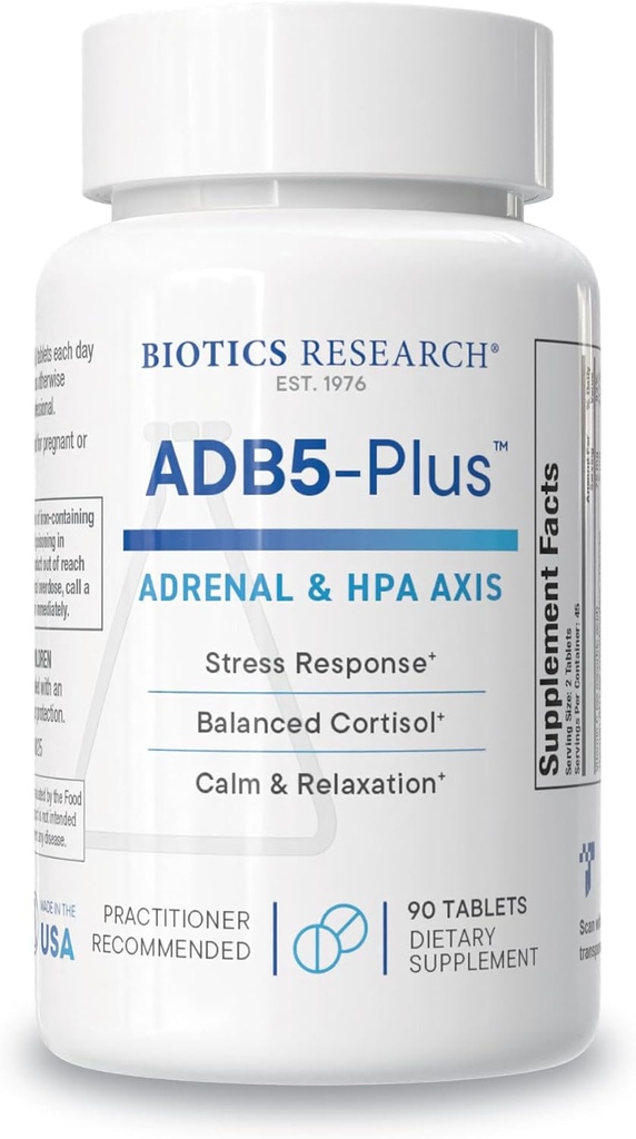 Biotics Research ADB5-Plus Support Healthy Adrenal Gland Function, Support Cortisol Levels, Positive Response to Stress, Healthy Energy Levels 90 Tablets 2
