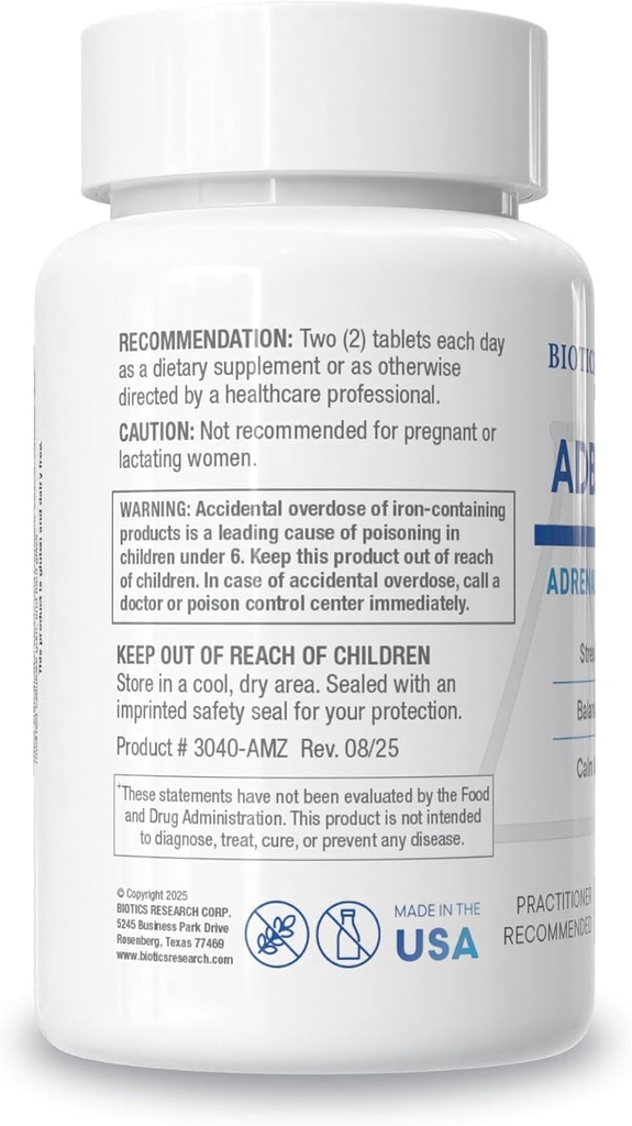 Biotics Research ADB5-Plus Support Healthy Adrenal Gland Function, Support Cortisol Levels, Positive Response to Stress, Healthy Energy Levels 90 Tablets 4