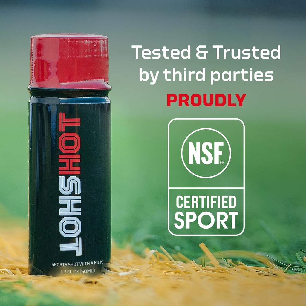 HOTSHOT Sports Shot Muscle Cramp Relief, All Natural Liquid Sports Drink, Scientifically Proven, for Leg and Night Cramps, Proudly NSF Certified for Sport, (Spicy Mango) (1.7 Fl Oz) (Pack of 6) 6