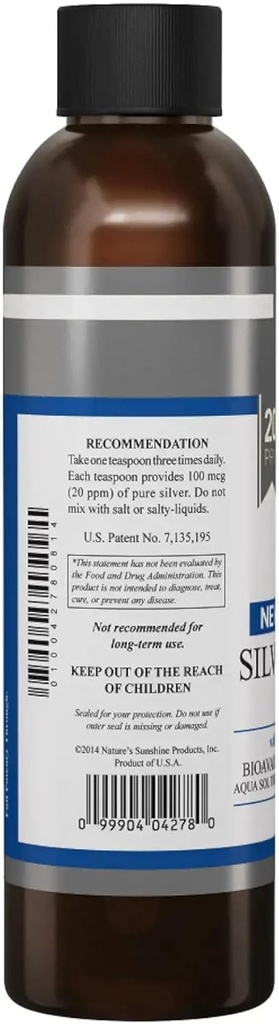 Nature's Sunshine Silver Shield Liquid, 6 Fl Oz | Colloidal Silver Liquid with Aqua Sol Technology Provides Immune Support and Protection 3
