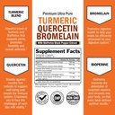 Turmeric Quercetin with Bromelain Supplement - Natural Extra Strength Immune and Joint Support with BioPerine Black Pepper for Max Absorption - Organic Tumeric Bromelain Supplement Vegan Safe, Non-GMO 3