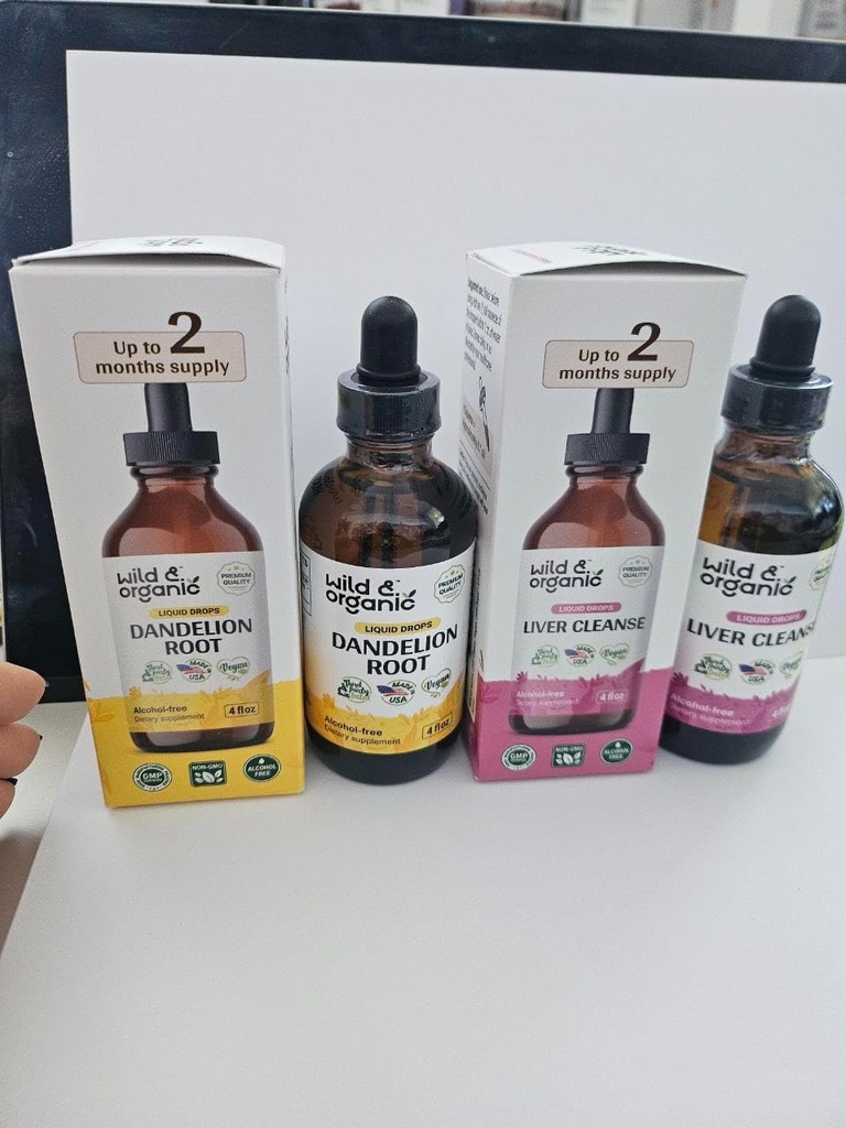 Wild & Organic Liver Cleanse Tincture 4 fl oz & Dandelion Root Tincture 4 fl oz 3