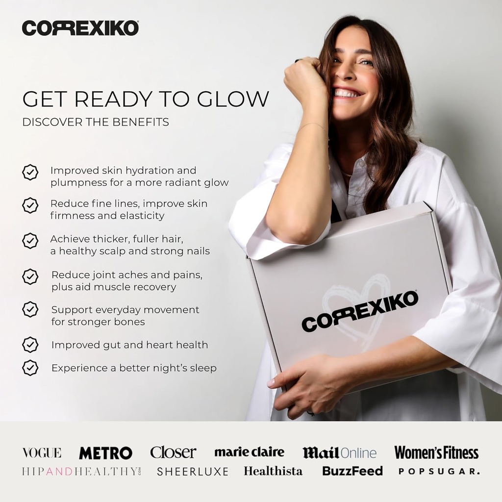 CORREXIKO Marine Collagen Supplement Pills & Powder Bundle - Includes 10,000mg Double Hydrolyzed Collagen Powder 1kg, 15 oz & 5oz and 1800mg Collagen Peptides 120 Capsules - for Hair, Skin & Nails 3