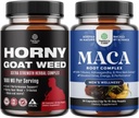 Bundle of Horny Goat Weed Extract Complex for Men and Women Enhanced Energy and Stamina and Black Maca Root Capsules for Men - Invigorating Drive Mood & Energy Booster for Men 2