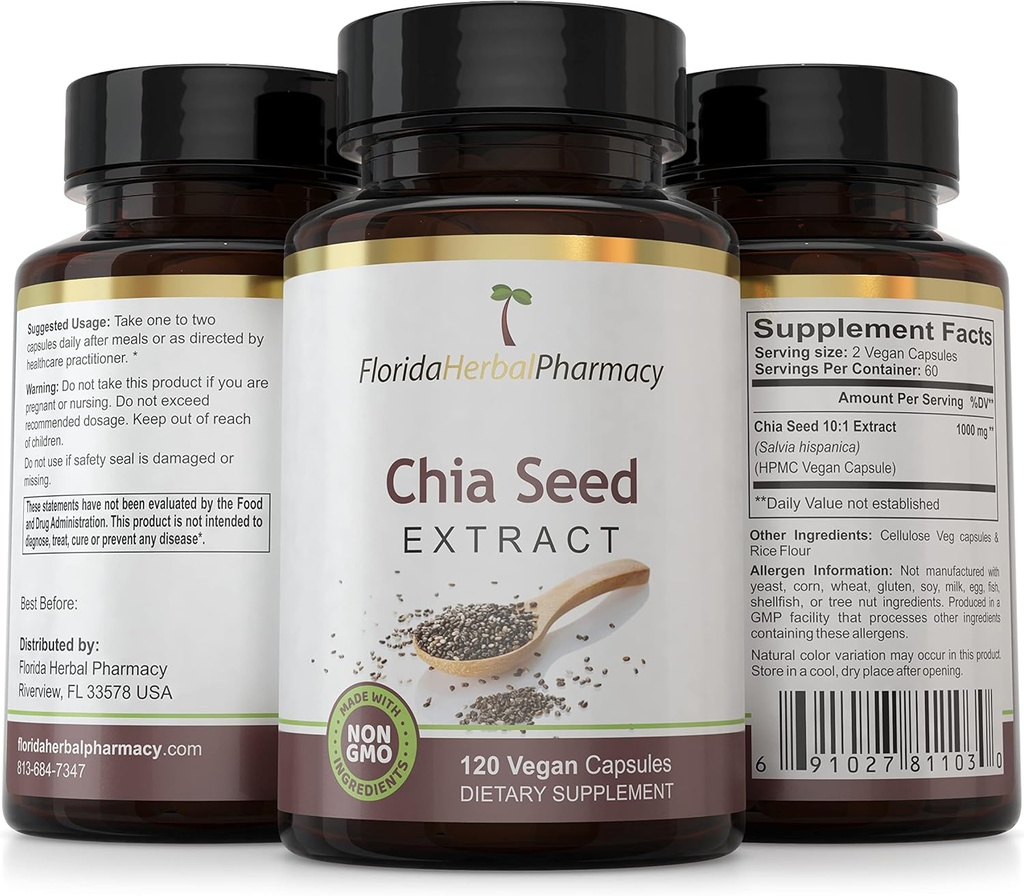 Florida Herbal Pharmacy, Chia Seed Extract Capsules 5
