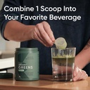 Sports Research® Organic Greens Superfood Powder w/Spirulina & Chlorella, Adaptogens, Enzymes, Probiotics & 8 VIT Bs for Gut & Mood Support* - Vegan, Sugar-Free & Low-Cal Original 20 Servings 4