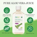AloeCure USDA Organic Aloe Vera Juice Grape Flavor, Made Within 12 Hours of Harvest - Pure Aloe Vera Digestive & Immune Health Supplement, Helps Maintain Balanced Stomach Acidity, 16.7oz x 2 Btls 4