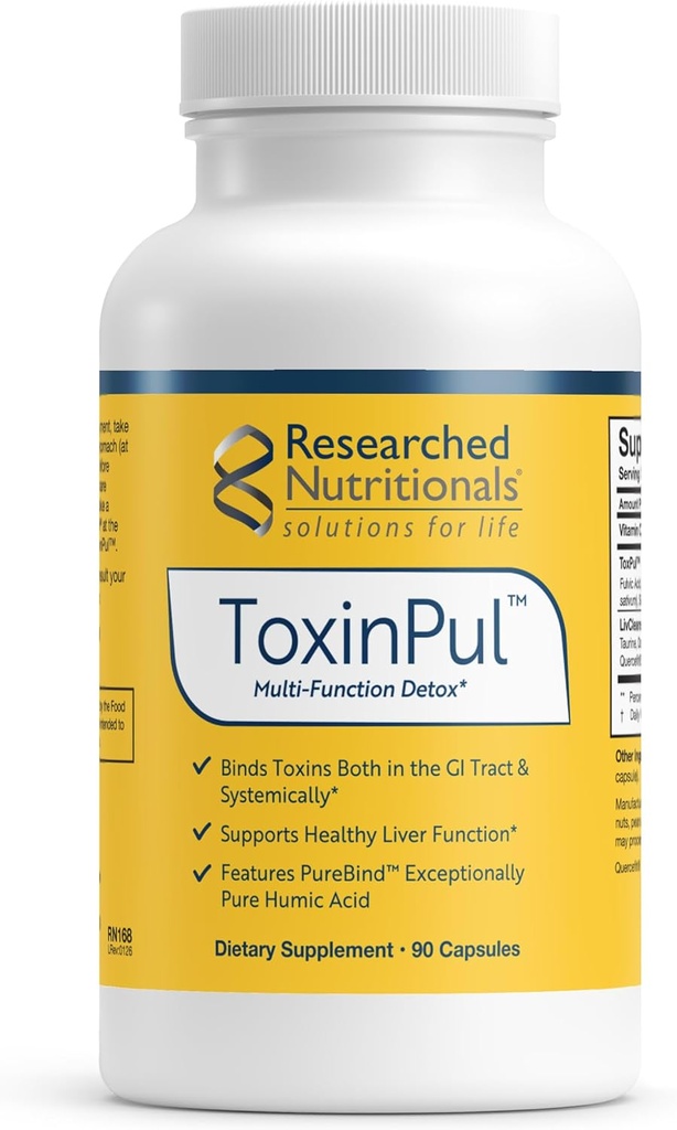 Researched Nutritionals ToxinPul Binder & Detox Cleanse Support - Humic Acid, Fulvic Acid, Cilantro, Dandelion Root & Chlorella to Help Supports Healthy Toxin Removal (90 Capsules) 2